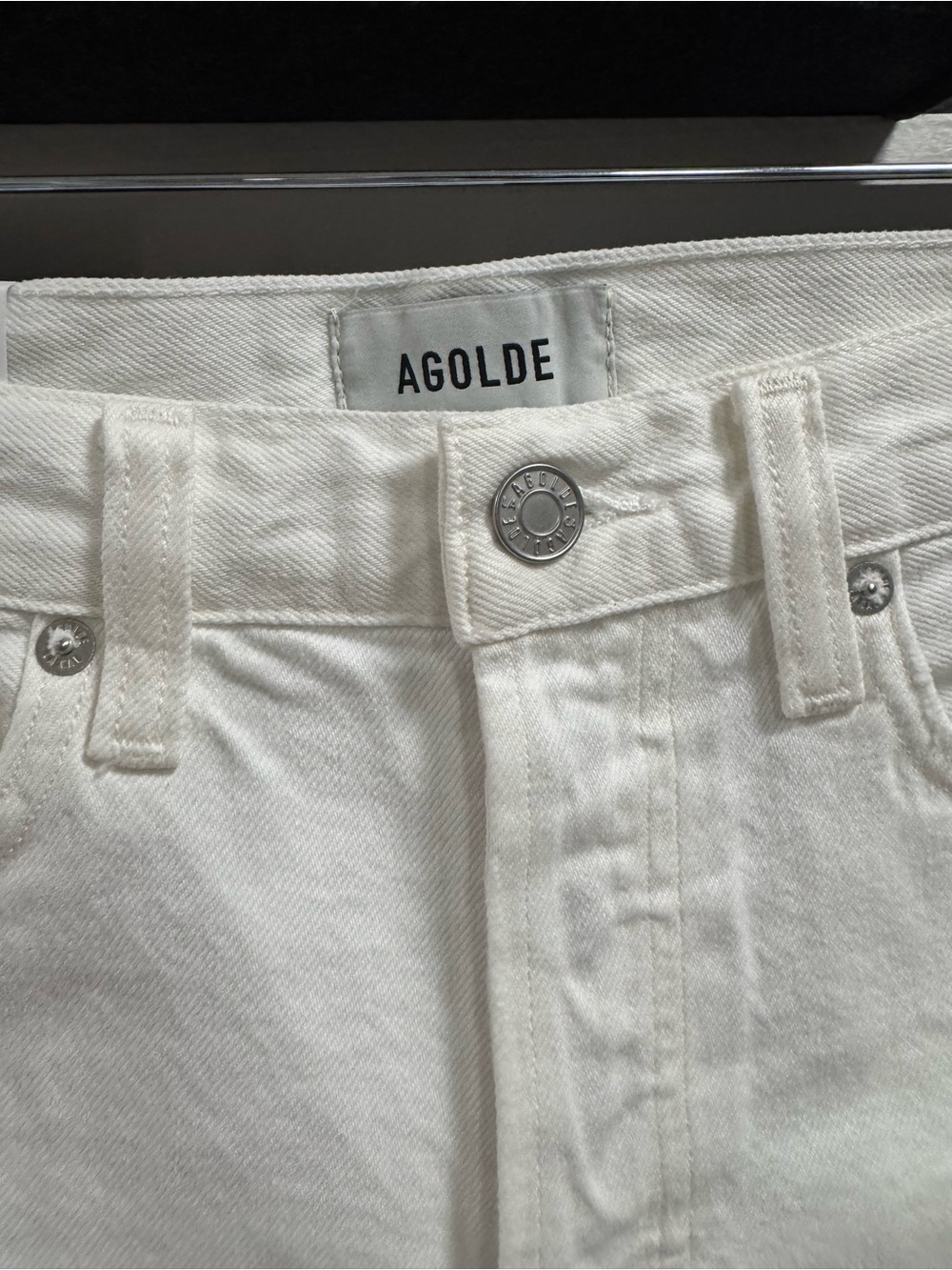NWT AGOLDE Parker Long soft white size 26/ High Rise Premium - Picture 4 of 4